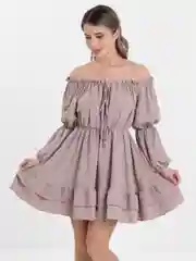 Бежевый платье женское, сарафан
