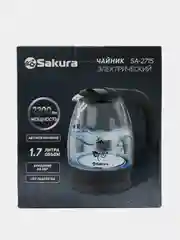 Салатовый чайник Электрический стекляный Сакура SA-2715 электр 1.7л