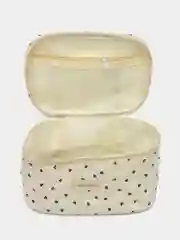 Черный косметичка с сердечками