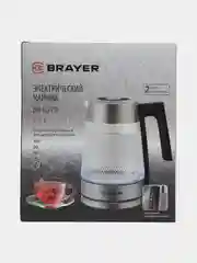Чайник электрический BRAYER BR1079, 2200 Вт, 1,8 л, стекл.корп, управ. на ручке