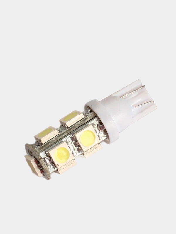 Лампа светодиодная(LED) 12V W5W W2.1*9.5d 9-SMD, 1 шт