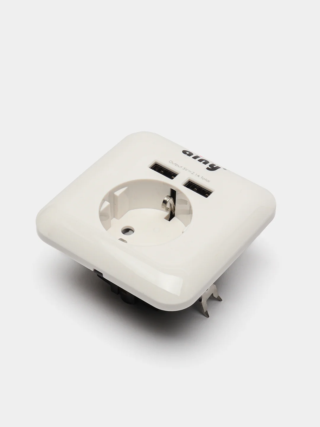 Белый розетка внутренняя с двумя USB портами