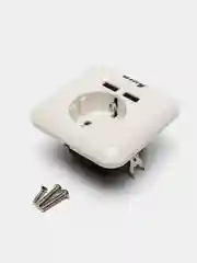 Белый розетка внутренняя с двумя USB портами
