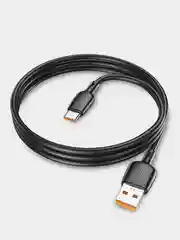Черный кабель type-c usb для зарядки android 100 w (ватт)