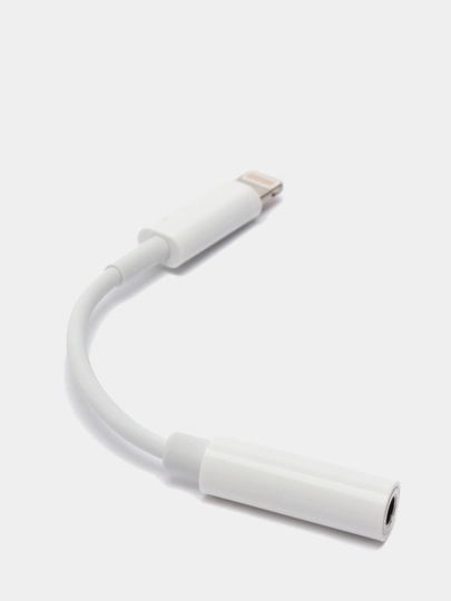Переходник для поключения наушников к iPhone Lightning - jack 3,5 с микрофоном