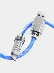 Синий кабель Usb-Lightning быстрая зарядка на айфон