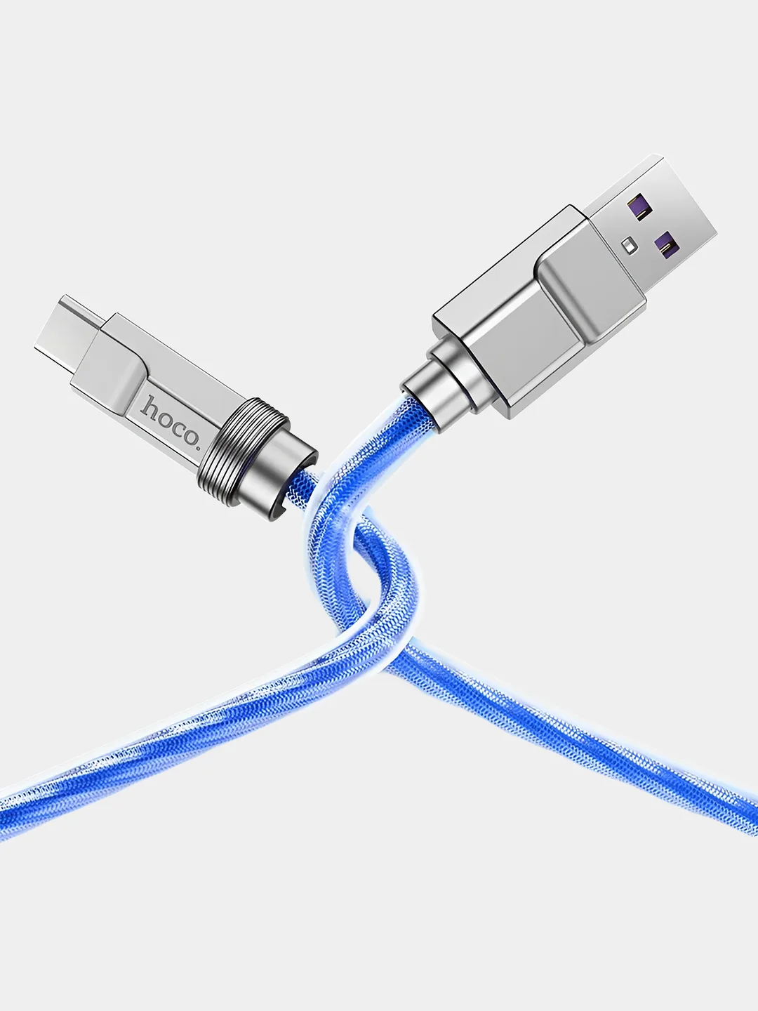Синий кабель Usb-Lightning быстрая зарядка на айфон