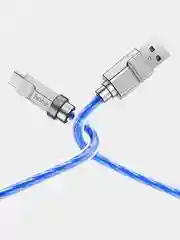 Синий кабель Usb-Lightning быстрая зарядка на айфон