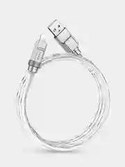 Серебряный кабель Usb-Lightning быстрая зарядка на айфон