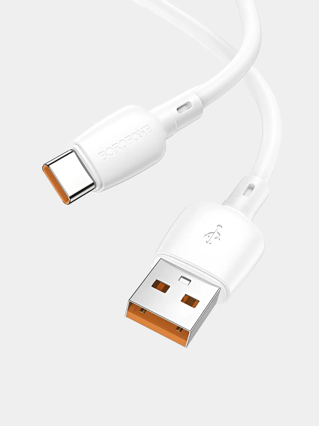 Белый кабель type-c usb для зарядки android 100 w (ватт)