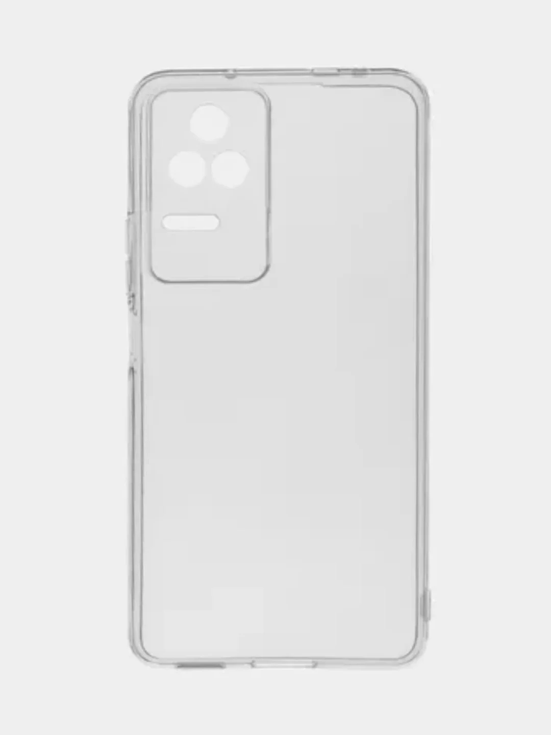 Прозрачный чехол Xiaomi Poco F4 / Redmi K50, Сяоми Поко Ф4 прозрачный силиконовый с защитой камеры