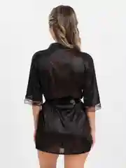 Черный халат женский домашний