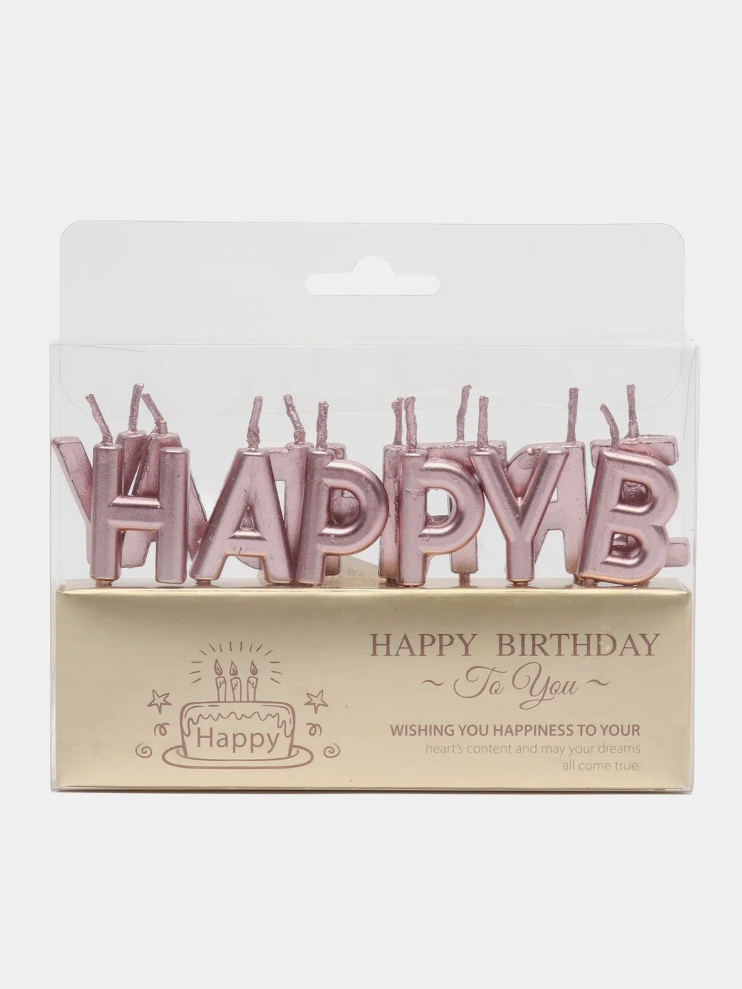 Медный свечи для торта "Happy Birthday", свечи на день рождения