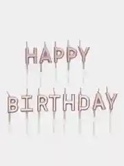 Розовый свечи для торта "Happy Birthday", свечи на день рождения