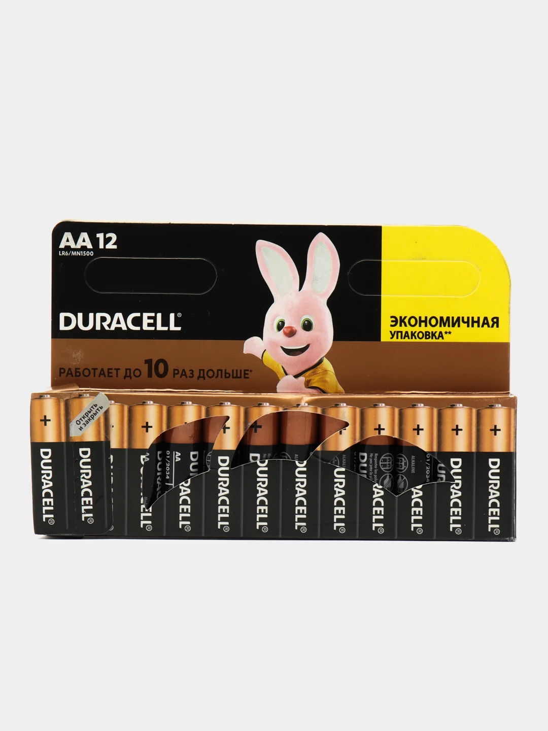 Батарейки Duracell пальчиковые АА / мизинчиковые ААА, 12 штук