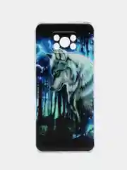 Синий чехол на Xiaomi Poco X3/Poco X3 Pro / Сяоми Поко X3/Поко Х3 Про прозрачный, защита камеры