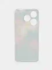 Кораллово-розовый силиконовый чехол на Tecno Spark 10/10C / Текно Спарк 10/10С прозрачный, с рисунком