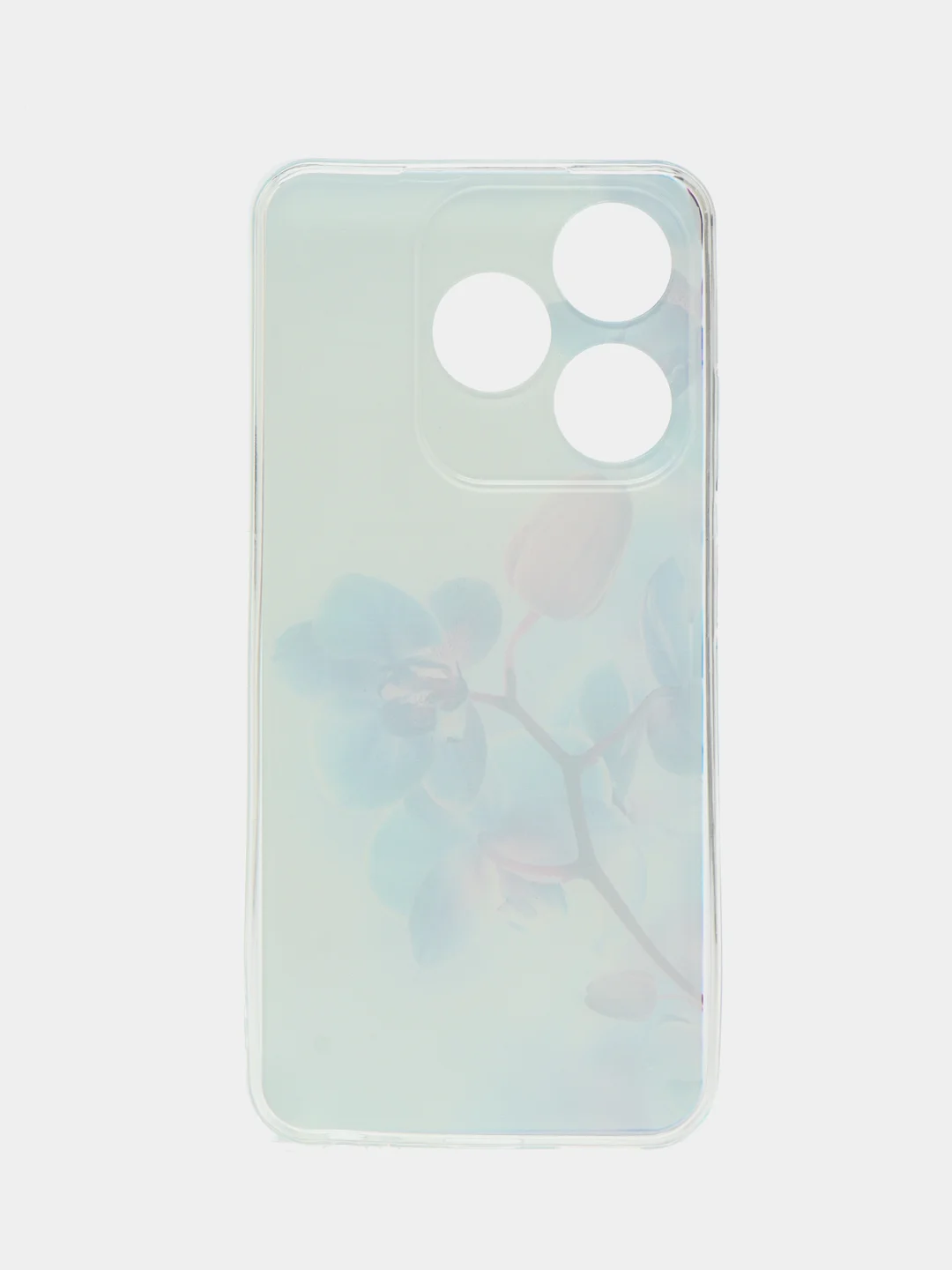 Лазурный силиконовый чехол на Tecno Spark 10/10C / Текно Спарк 10/10С прозрачный, с рисунком