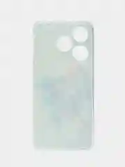 Лазурный силиконовый чехол на Tecno Spark 10/10C / Текно Спарк 10/10С прозрачный, с рисунком
