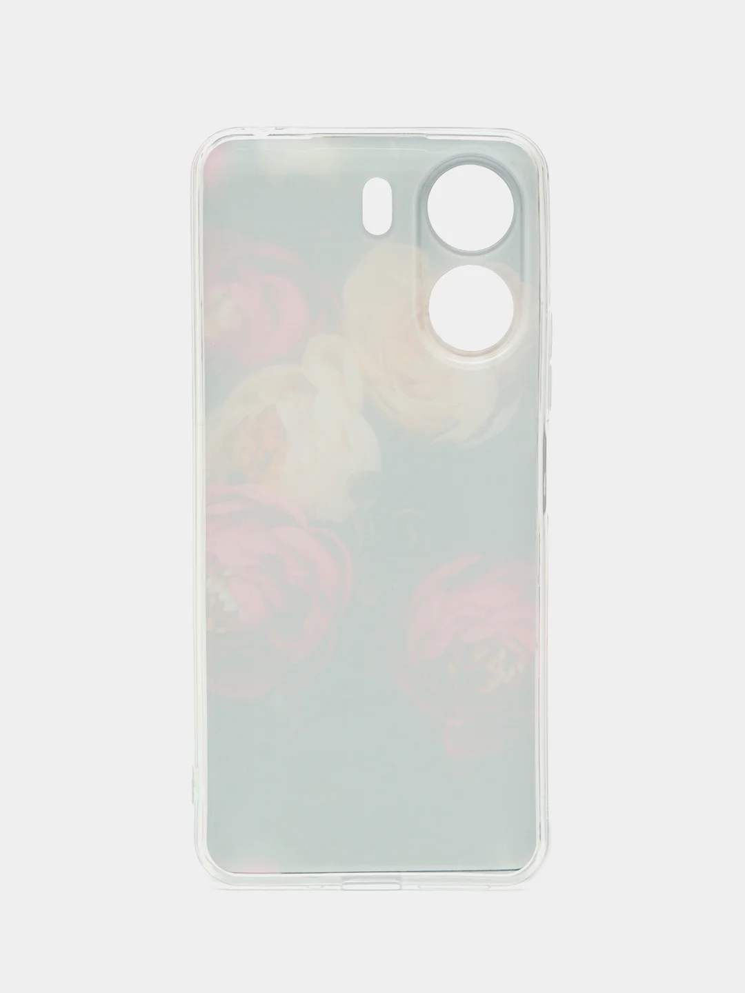 Кораллово-розовый чехол на Xiaomi Redmi 13C/Poco C65 / Сяоми Редми 13C/Поко С65 прозрачный, защита камеры