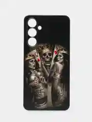 Оливковый силиконовый чехол на Samsung Galaxy A54 5G / Самсунг A54 прозрачный, с рисунком