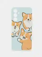 Светло-оранжевый силиконовый чехол на Samsung Galaxy A54 5G / Самсунг A54 прозрачный, с рисунком