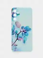 Лазурный силиконовый чехол на Samsung Galaxy A34 5G / Самсунг A34 прозрачный, с рисунком