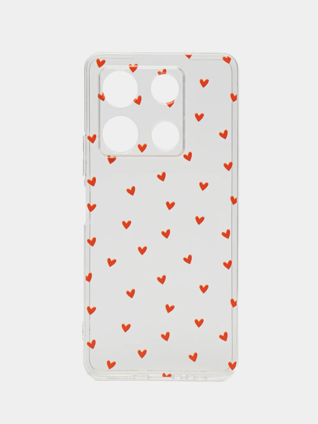 Коралловый меланж силиконовый чехол на Infinix Note 30 Pro / Инфиникс Нот 30 Про прозрачный, с рисунком