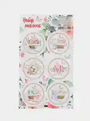 Голубой наклейки пасхальные, для кулича, праздничные, ассорти 18 шт. диаметр