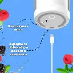 Блендер портативный 350 мл / Измельчитель беспроводной для смузи