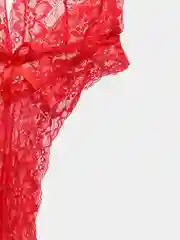 Алый кружевное боди