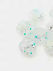 Ледяной бусины стеклянные прозрачные, 10 мм, 10 штук