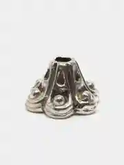Серебряный шапочки/чашечки для бусин 8-10 мм с узором, 10 штук