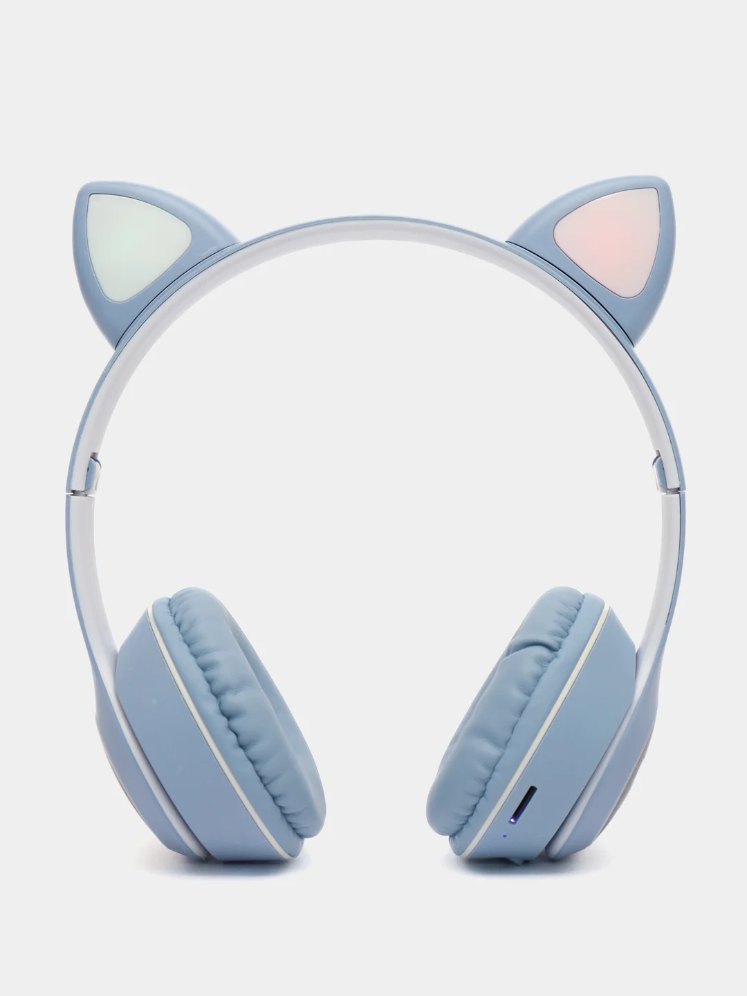 Голубой беспроводные наушники Bluetooth, со светящимися ушками, детские