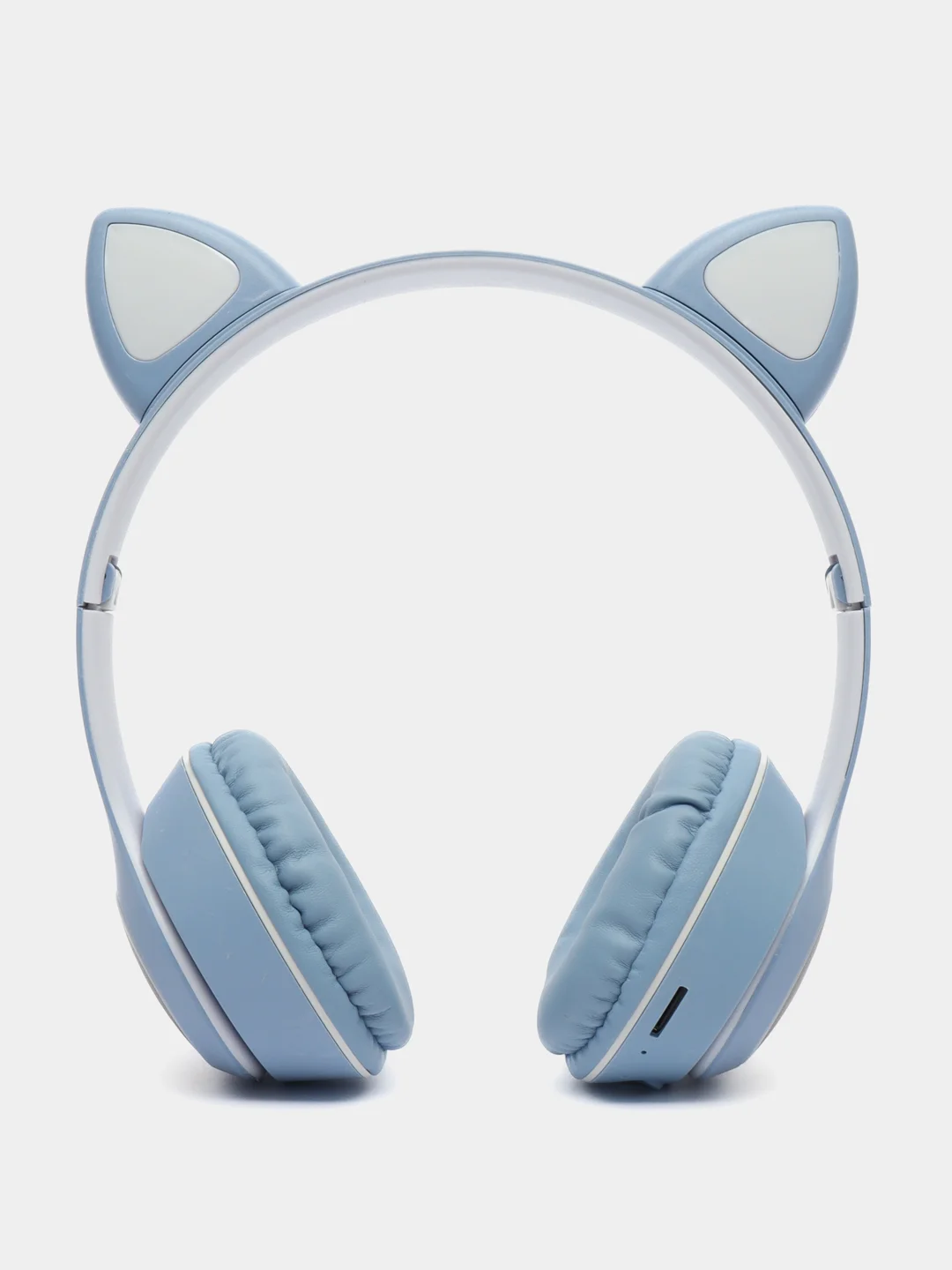 Голубой беспроводные наушники Bluetooth, со светящимися ушками, детские