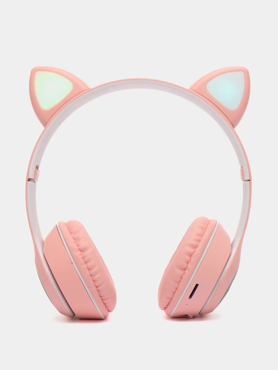 Розовый беспроводные наушники Bluetooth, со светящимися ушками, детские