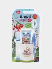 Светло-синий набор для ухода за полостью рта "Banat" Acrobat Kids для детей 5+