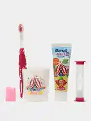 Розовый набор для ухода за полостью рта "Banat" Acrobat Kids для детей 5+