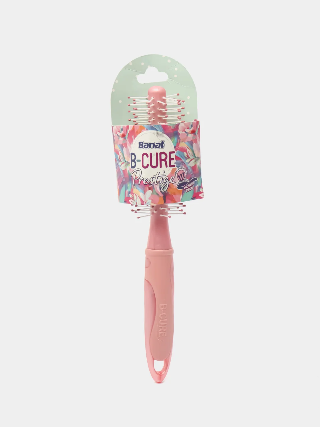 Коралловый меланж расческа для волос массажная "Banat" B-CURE PRESTIGE 683