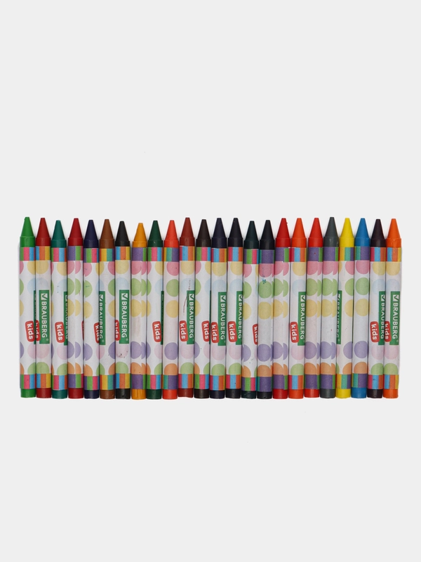 Восковые мелки для рисования Brauberg Kids, Набор 24 цвета, 271697