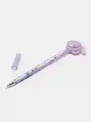 Лавандовый гелевая ручка с пайетками "Котик"