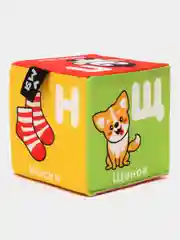 Мягкая игрушка "Кубики", азбука с картинками