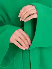 Зеленый костюм женский, муслиновый, кимоно
