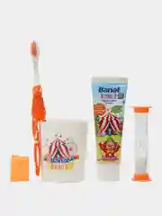 Оранжевый набор для ухода за полостью рта "Banat" Acrobat Kids для детей 5+