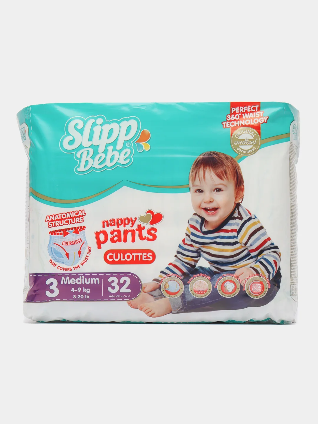 Подгузники-трусики SLIPP BEBE № 3 (4-9 кг) 32 шт