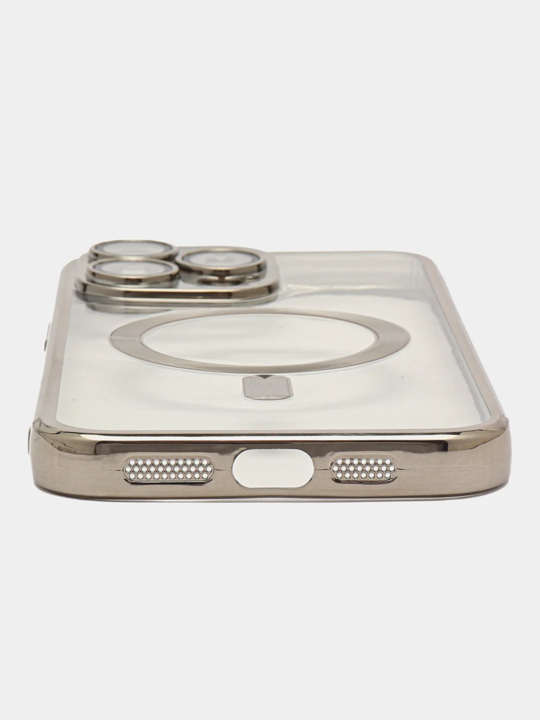 Голубой силиконовый чехол для iPhone 15 Pro Max с магнитами MagSafe