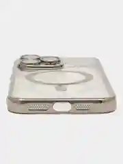 Голубой силиконовый чехол для iPhone 15 Pro Max с магнитами MagSafe