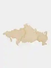 Карта мира из дерева 150 х 90 см, настенная