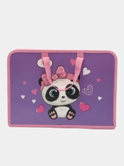 Папка сумка А4, портфель на молнии, 1 отделение, пластик, Sweet Panda, Юнландия, 271456