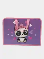 Папка сумка А4, портфель на молнии, 1 отделение, пластик, Sweet Panda, Юнландия, 271456
